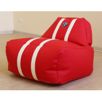 Крісло-мішок для дітей червоне, кожзам